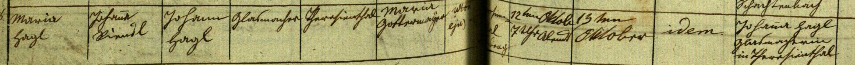 Klicken Sie zuerst in den Kreismittelpunkt, dann an irgendeiner Stelle auf den Kreis selbst.